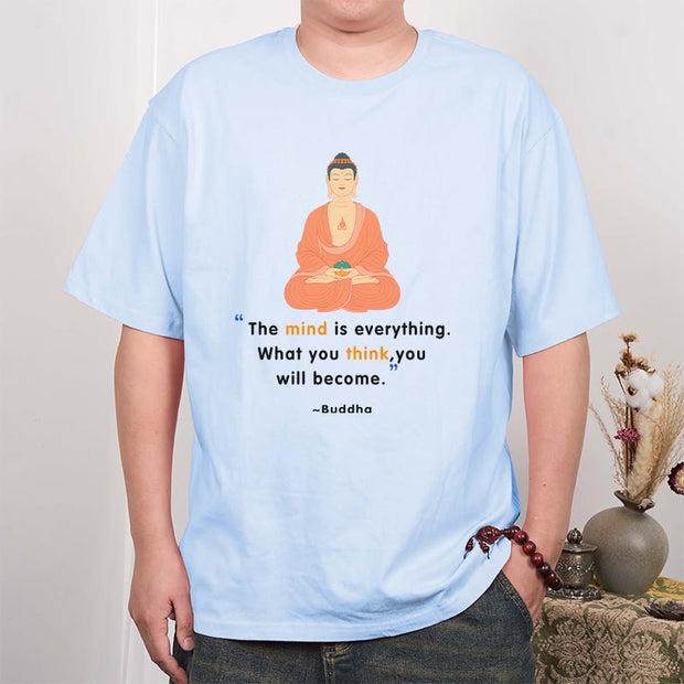 Buddha Stones The Mind Is Everything Meditation Buddha Tee T-shirt T-Shirts BS 9
