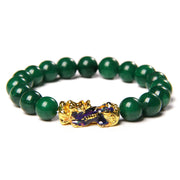 Buddha Stones Pixiu Jade Abundance Protection Bracelet