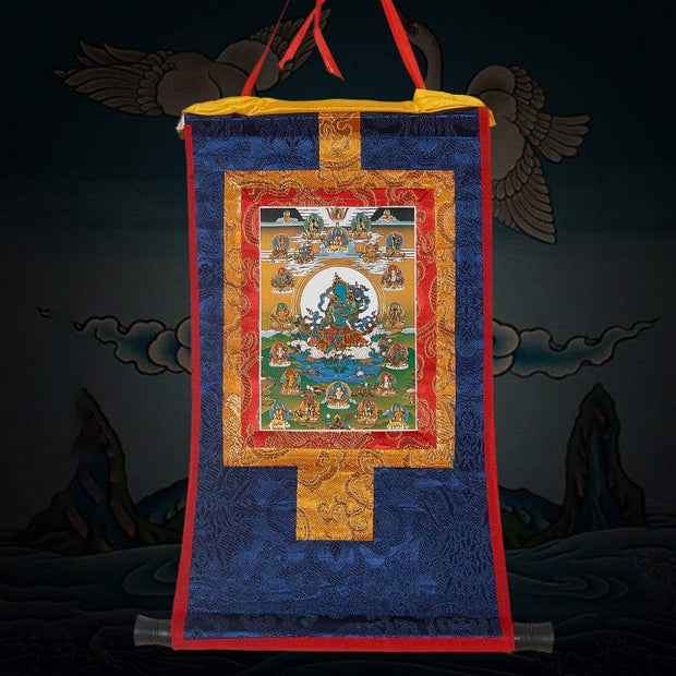 Buddha Stones Tibetan Framed Thangka Blessing Protection Decoration (Extra 30% Off | USE CODE: FS30) - image 5