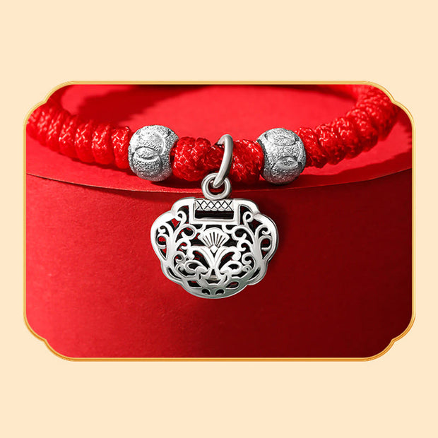 Buddha Stones 925 Sterling Silver Chinese Lock Charm Multicolored Red String Protection Handmade Braided Kids Bracelet (Extra 35% Off | USE CODE: FS35) - image 9