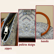Buddha Stones Auspicious Clouds Shell Print Handbag Handbags BS 4