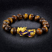 Buddha Stones  Tibetan Handcrafted Tiger Eye Feng Shui Bracelet