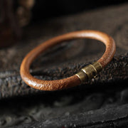 FREE Today: Spiritual Healing Retro Leather Copper Magnetic Buckle Bracelet FREE FREE 2