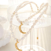 Pearl Crescent Moon Calm Necklace Pendant (Extra 35% Off | USE CODE: FS35) - image 8