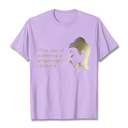 Buddha Stones The Root Of Suffering Is Attachment Buddha Tee T-shirt T-Shirts BS Plum 2XL