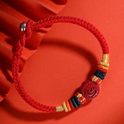 Buddha Stones Year of the Dragon 925 Sterling Silver Chinese Zodiac Cinnabar Auspicious Matches Blessing Bracelet (Extra 35% Off | USE CODE: FS35) - image 5