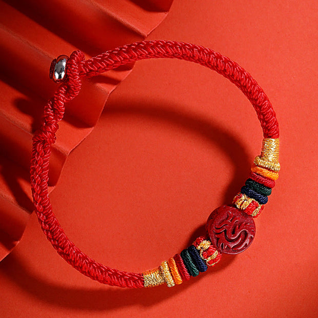 Buddha Stones Year of the Dragon 925 Sterling Silver Chinese Zodiac Cinnabar Auspicious Matches Blessing Bracelet (Extra 35% Off | USE CODE: FS35) - image 5