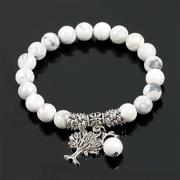 Buddha Stones Natural Gemstone Tree of Life Lucky Charm Stretch Bracelet Bracelet BS 36