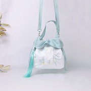 Buddha Stones Suzhou Embroidery Lotus Epiphyllum Magnolia Cotton Linen Tote Crossbody Bag Shoulder Bag Handbag 21