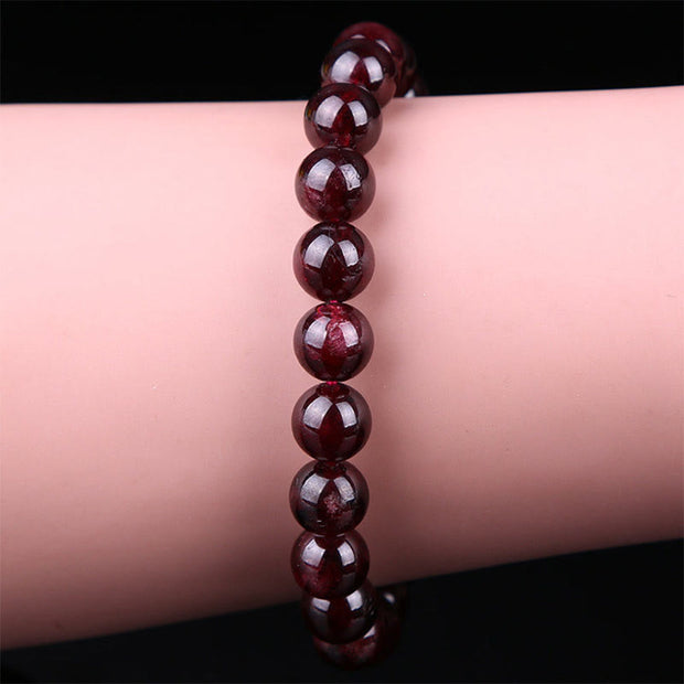 Buddha Stones Natural Garnet Bead Passion Bracelet Bracelet BS 4