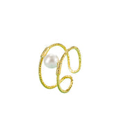 FREE Today: Purify The Soul Round Jade Pearl Bead Double Layer Copper Prosperity Adjustable Ring