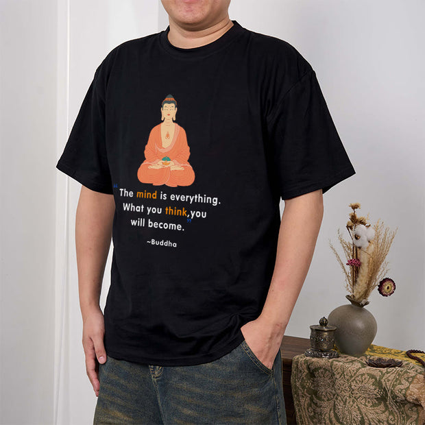Buddha Stones The Mind Is Everything Meditation Buddha Tee T-shirt T-Shirts BS 6