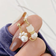 FREE Today: Healing and Self-discovery Cute Cat Paw Pearl Stud Drop Earrings FREE FREE 4