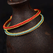 Buddha Stones Two-Color Rope Handcrafted Eight Thread Peace Knot Bracelet (Extra 30% Off | USE CODE: FS30) - image 0