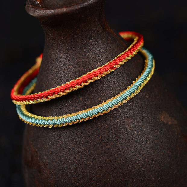 Buddha Stones Two-Color Rope Handcrafted Eight Thread Peace Knot Bracelet (Extra 30% Off | USE CODE: FS30) - image 0