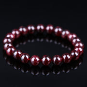 Buddha Stones Natural Garnet Bead Passion Bracelet Bracelet BS 13-14mm