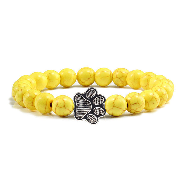 Buddha Stones “Save A Dog” Stone Bracelet - Yellow Beads - image 13