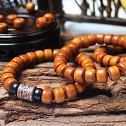Buddha Stones Tibetan Yak Bone Om Mani Padme Hum Strength Bracelet Bracelet BS 2