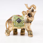 Buddha Stones Lucky Feng Shui Green Elephant Statue Sculpture Wealth Figurine Gift Home Decoration