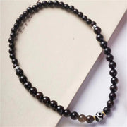 Buddha Stones Tibet Ebony Wood Dzi Bead Balance Double Wrap Bracelet Bracelet BS 3