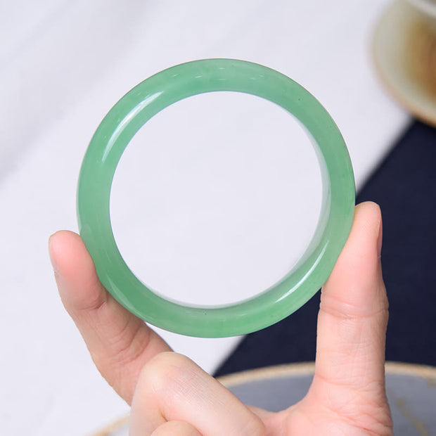 Buddha Stones Promote New Beginnings Mint Green Jade Bracelet Bangle Bundle Bundle BS 4