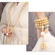 Buddha Stones Natural Bodhi Seed Lotus Dzi Bead Peace Harmony Charm Bracelet Mala Bracelet BS 6