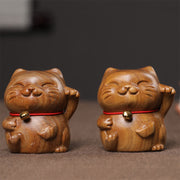 FREE Today: Cure and Soothing Green Sandalwood Small Mini Cute Lucky Cat Decorations