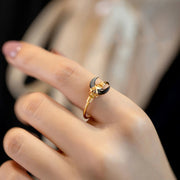 Buddha Stones Natural Tridacna Stone Moon 14K Gold Blessing Ring (Extra 30% Off | USE CODE: FS30) - image 14