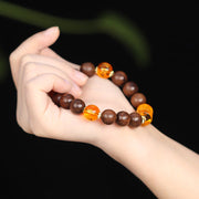 Buddha Stones Natural Phoebe Zhennan Wood Om Mani Padme Hum God Of Wealth Crystal Protection Bracelet (Extra 40% Off | USE CODE: FS40) - image 11