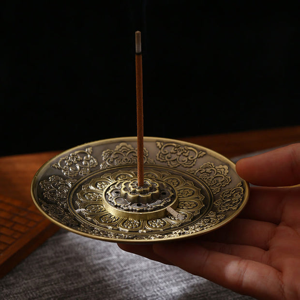 Buddha Stones Lotus Dragon Phoenix Eight Auspicious Symbols Zinc Alloy Incense Stick Holder Healing Incense Burner Decoration (Extra 35% Off | USE CODE: FS35) - image 2