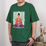 Buddha Stones Lotus Meditation Buddha Tee T-shirt T-Shirts BS 4