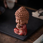 Buddha Stones Mini Gautama Buddha Sakyamuni Kwan Yin Avalokitesvara Ksitigarbha Serenity Ceramic Desk Decoration Decorations BS 5