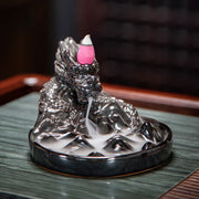 Dragon Pattern Ceramic Backflow Smoke Fountain Incense Burner Decoration (Extra 35% Off | USE CODE: FS35) - Black - image 11