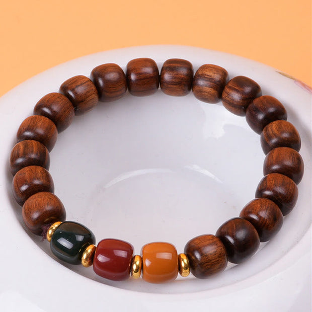 Buddha Stones Ebony Wood Rosewood Peace Balance Bracelet Bracelet BS 13