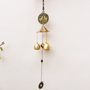 Buddha Stones Blessing Letter Elephant Bagua Auspicious Coin Wall Hanging Chime Bell Handmade Home Decoration - image 5