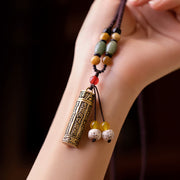 Buddhastoneshop Tibet Om Mani Padme Hum Agate Shurangama Sutra Protection Necklace Pendant Necklaces & Pendants BS 11