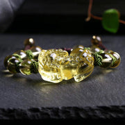 Buddha Stones Natural Citrine Pixiu Wealth Protection Bracelet Bracelet BS 1