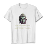 Buddha Stones How People Treat You Is Their Karma Buddha Tee T-shirt T-Shirts BS White 2XL