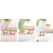 Buddha Stones 925 Sterling Silver Pearl Red Flower Petals Design Wisdom Necklace Pendant Earrings Set Bracelet Necklaces & Pendants BS 7