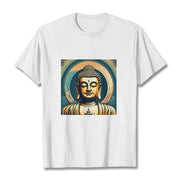 Buddha Stones Aura Golden Buddha Tee T-shirt T-Shirts BS White 2XL