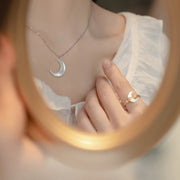 Buddha Stones Natural Tridacna Stone Moon 14K Gold Blessing Ring (Extra 30% Off | USE CODE: FS30) - image 8