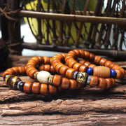 Buddha Stones Tibetan Bone Beads Om Mani Padme Hum Strength Bracelet