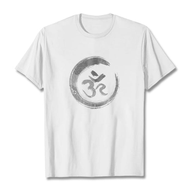 Buddha Stones OM Mantra Sanskrit Tee T-shirt T-Shirts BS White 2XL