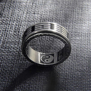 FREE Today: Balance and Harmony Bagua Yin Yang Titanium Steel Rotatable Ring FREE FREE 16