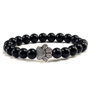Buddha Stones “Save A Dog” Stone Bracelet - Bright Black Beads - image 11