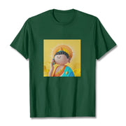Buddha Stones Buddha Picks Up The Phone Tee T-shirt T-Shirts BS ForestGreen 2XL