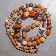 Buddha Stones 108 Mala Beads Bodhi Seed Luck Wealth Bracelet Wrist Mala Mala Bracelet BS 108 Mala Beads