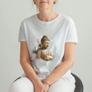 Buddha Stones Lotus Butterfly Meditation Buddha Tee T-shirt T-Shirts BS 2
