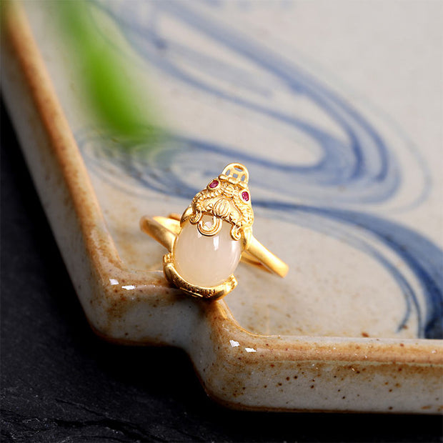 Buddha Stones 18k Gold-plated Pixiu Jade Wealth Ring (Extra 35% Off | USE CODE: FS35) - image 10