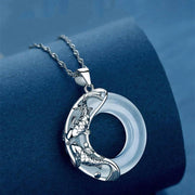 Buddha Stones "Wishing Luck and Prosperity" White Jade Koi Fish Necklace Includes Gift Message Card - image 7